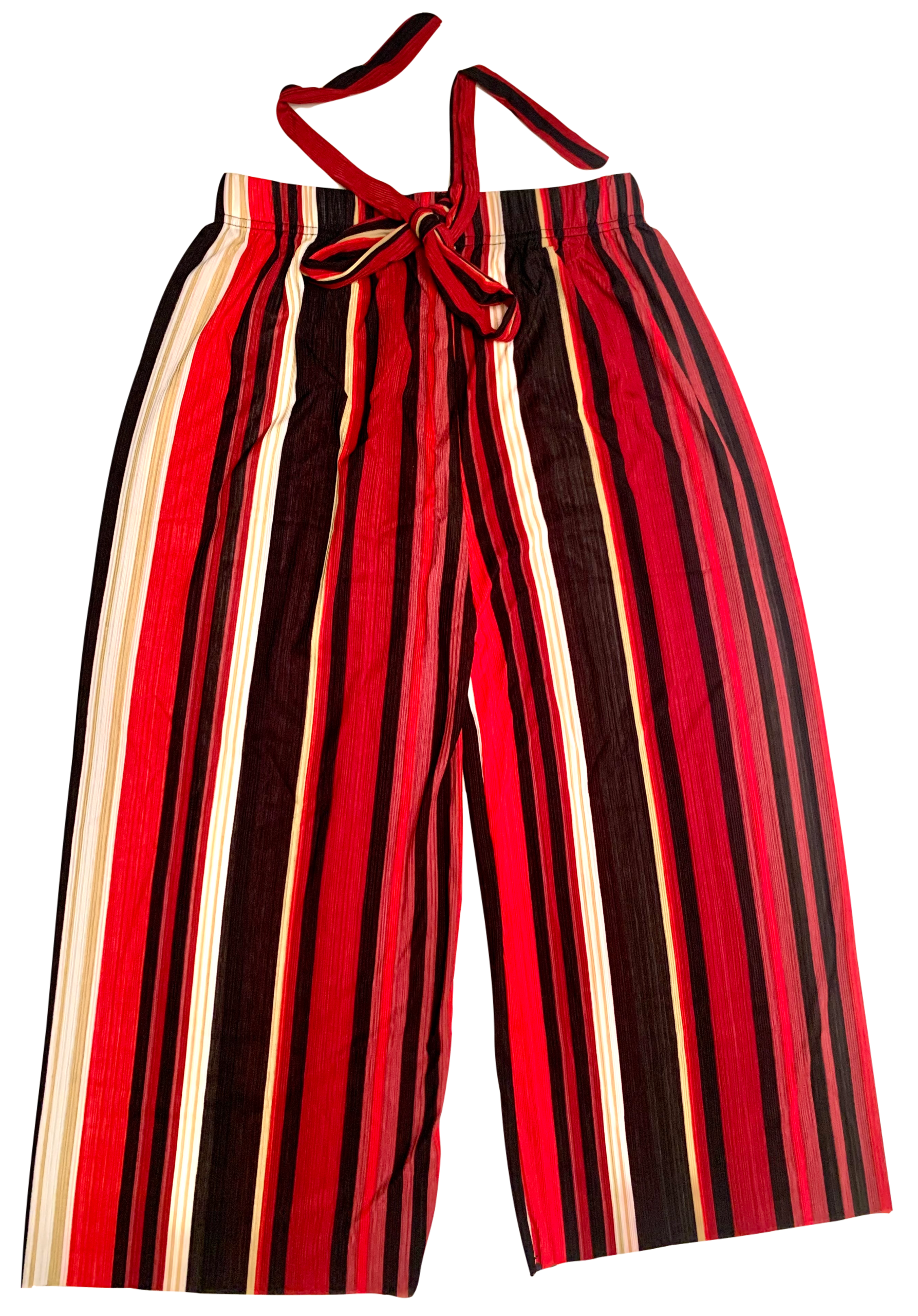 C-Mode Striped Capri Cropped Pant