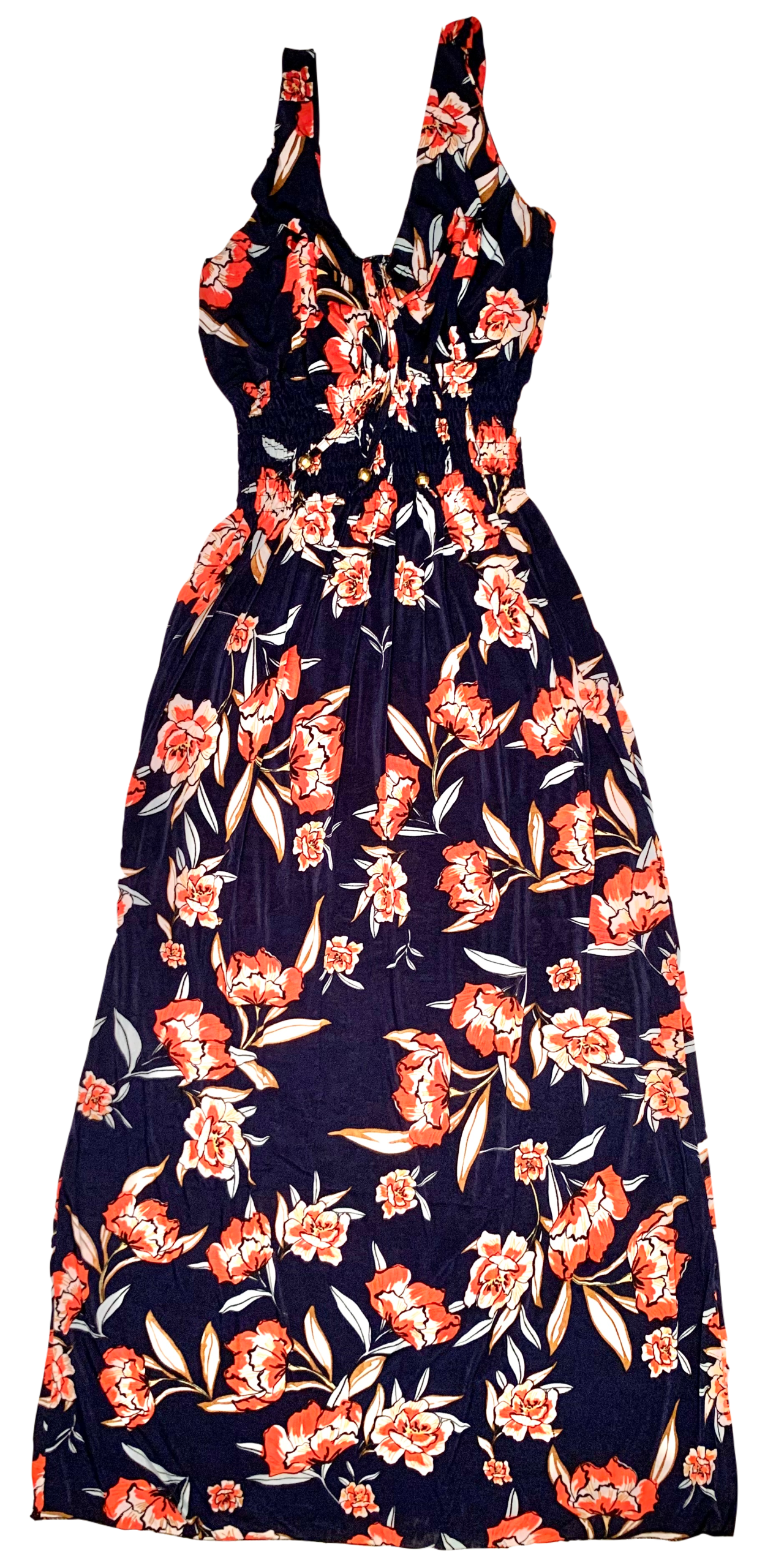 Lemite Floral Print Midi Dress