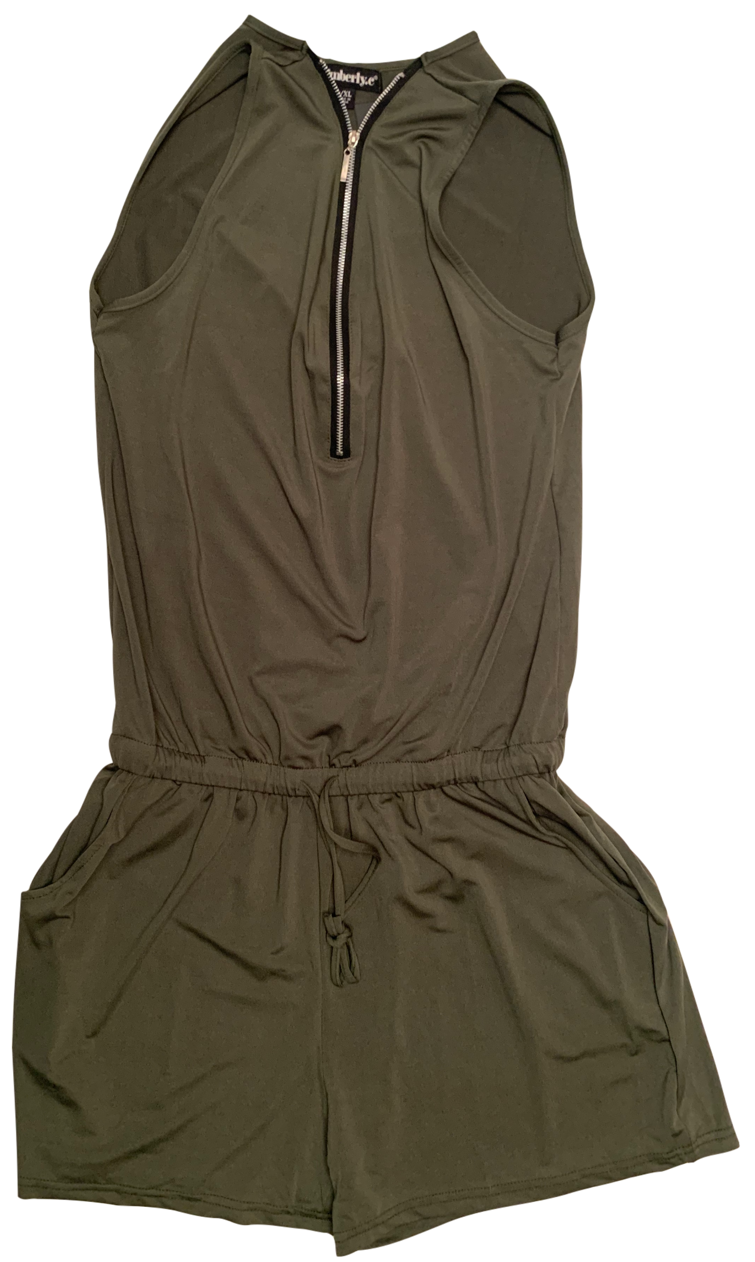 kimberly.c Sleeveless Zippered Romper