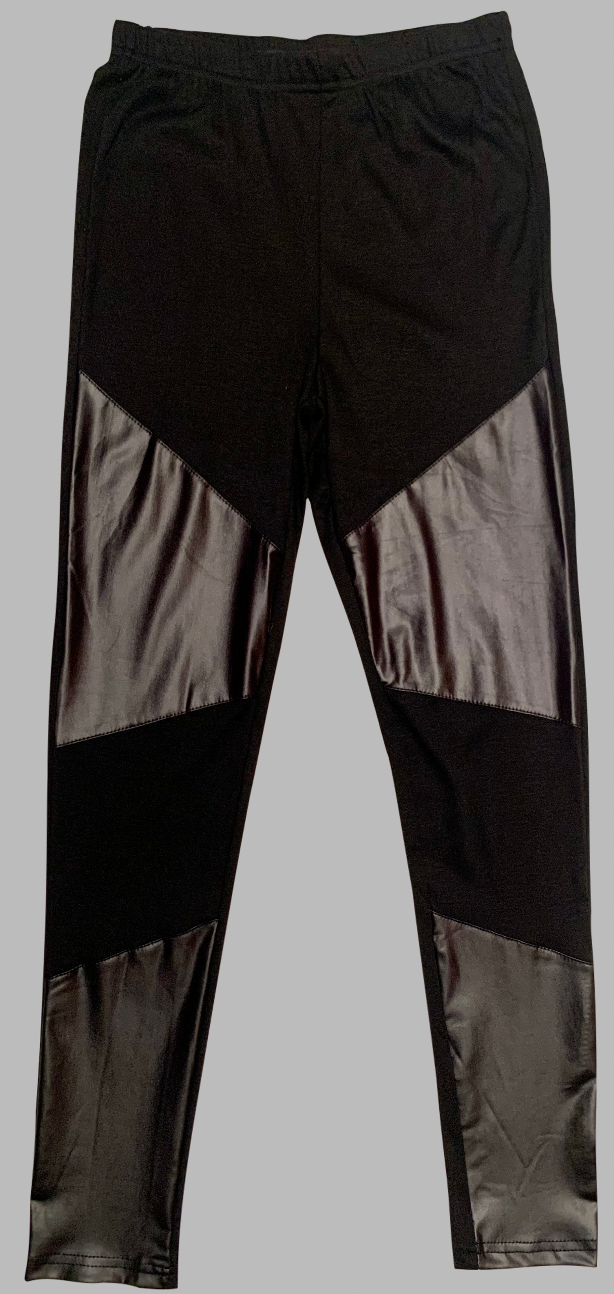 Esti Couture Faux Leather Patch Leggings