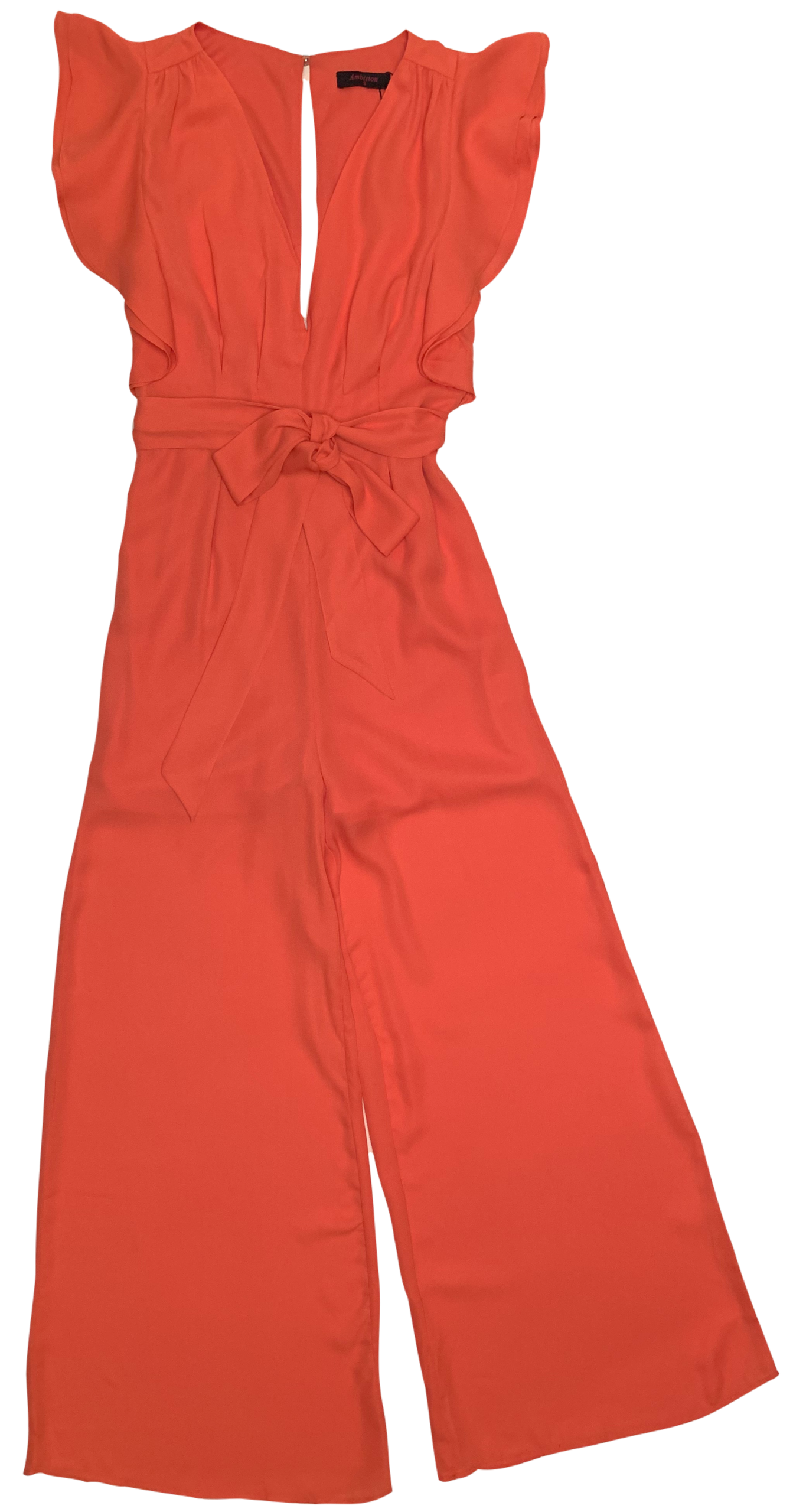 Ambition Petal Sleeve Belted Jumpsuit