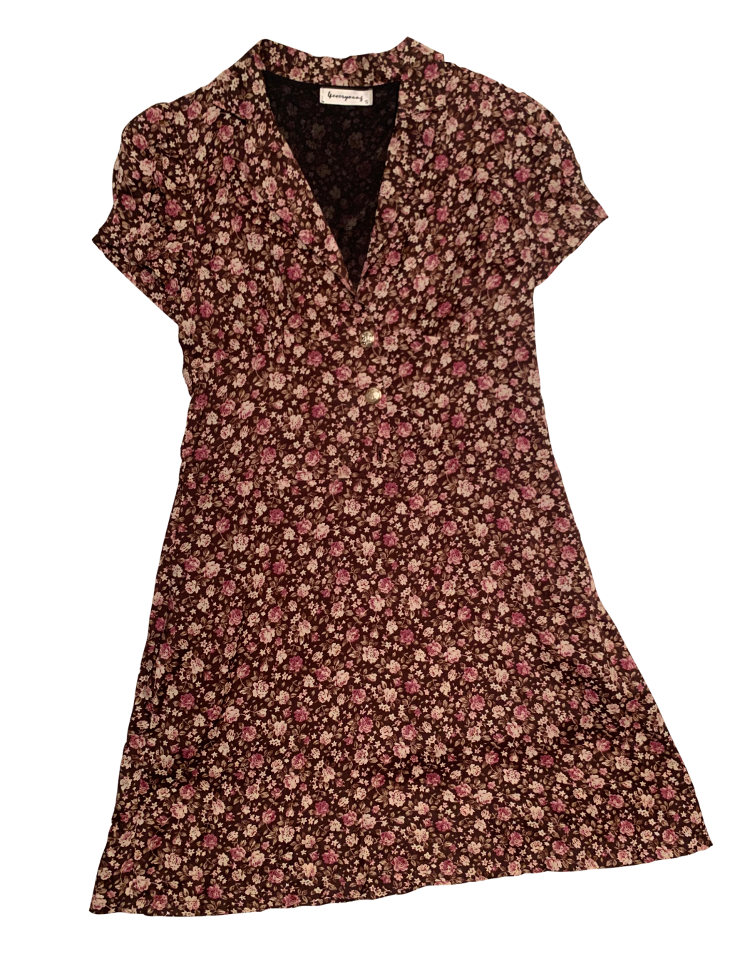 4everyoung Cap Sleeve Floral Shirt Dress